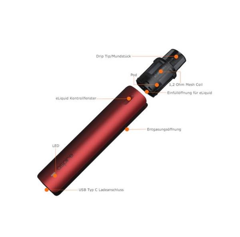 Preview: Aspire Oby 2ml Starter Set Pod System 500mAh
